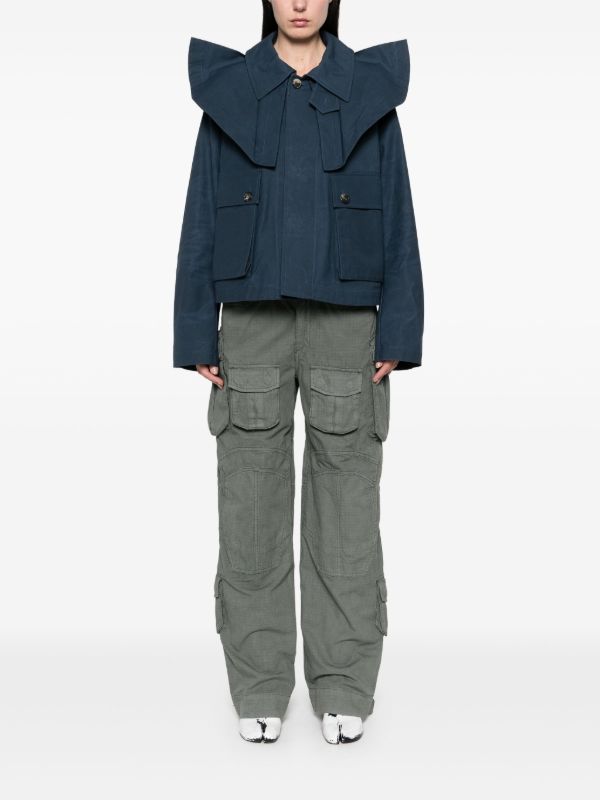 JW Anderson Cropped Trench Jacket | Browns Oversized Jackets