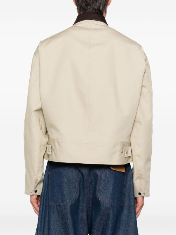 JW Anderson Curved-hem Cotton Jacket | Browns Lightweight Jackets