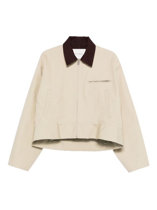JW Anderson curved-hem cotton jacket | Browns Lightweight Jackets