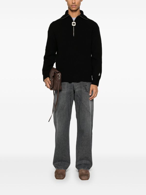 JW Anderson Half-zip Jumper | Browns Knitted Sweaters