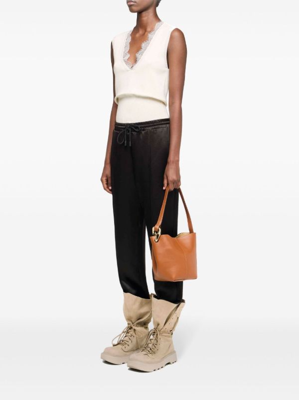 JW Anderson Lace-trim Knit Top | Browns Knitted Tops