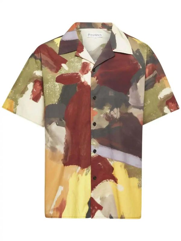 JW Anderson Printed Short-Sleeve Shirt | Browns Shirts