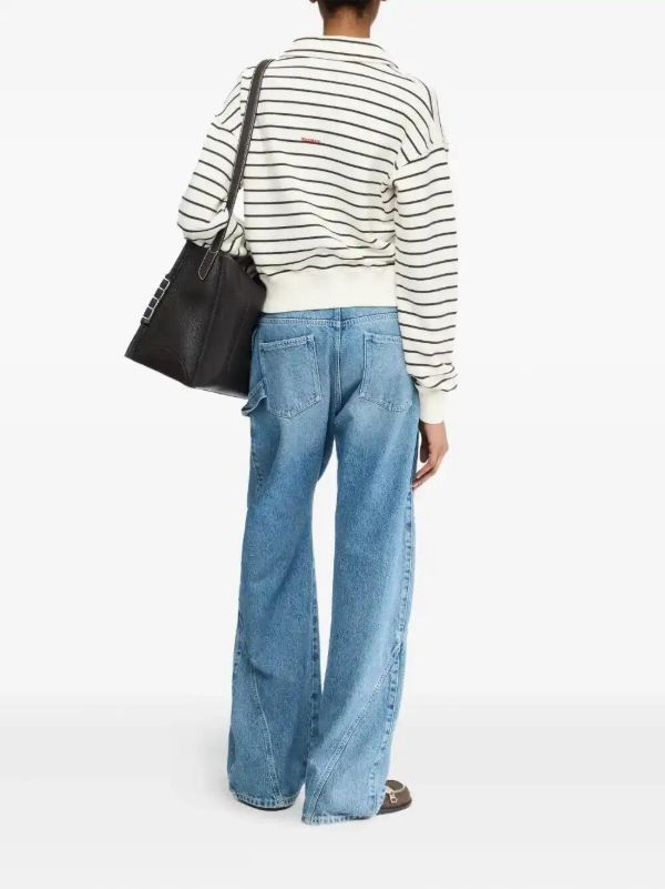 JW Anderson Striped Polo Sweater | Browns Polo Tops