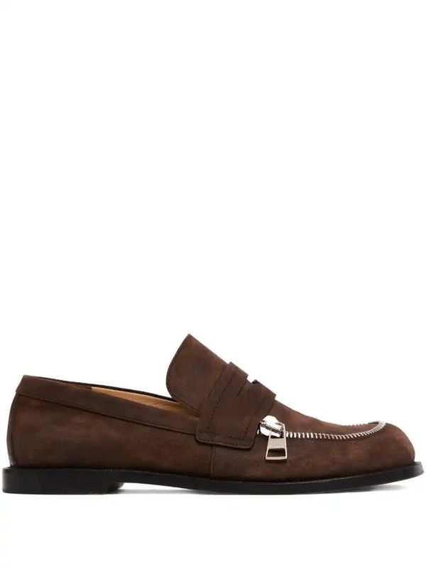 JW Anderson suede biker loafers | Browns Loafers