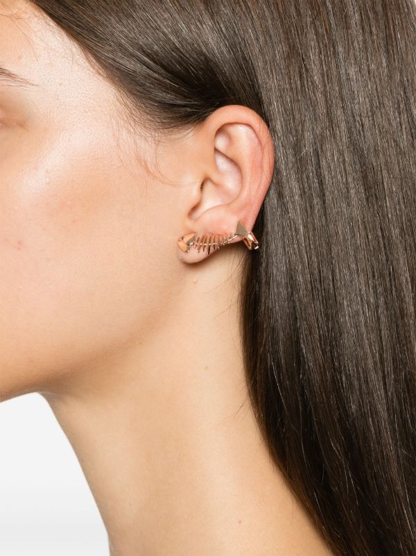 Kamushki 18K Rose Gold Wishbone Ruby Ear Cuff | Browns Fine Earrings