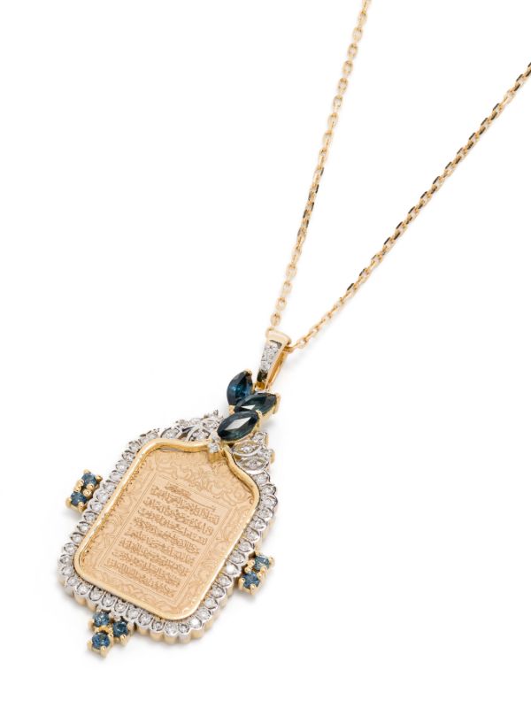 Kamushki 18K Yellow Gold Ayut Al Kursi Sapphire And Diamond Necklace | Browns Fine Necklaces