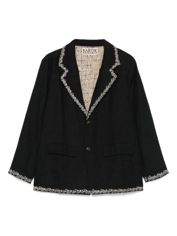 Kartik Research embroidered blazer | Browns Blazers