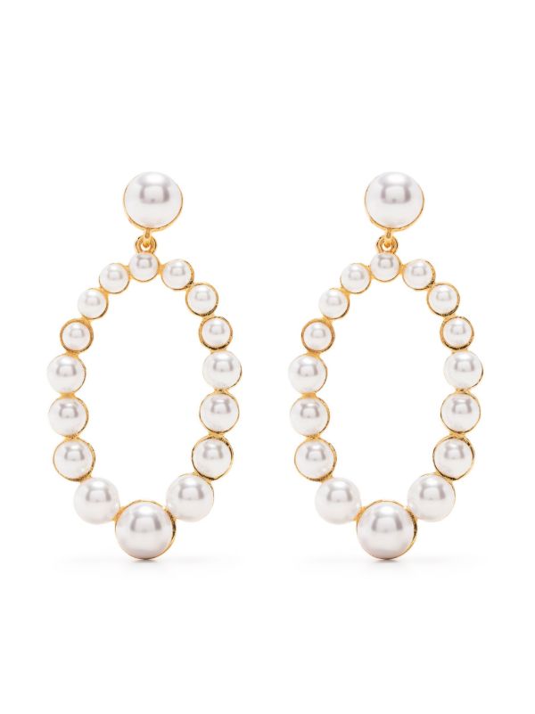 Kenneth Jay Lane Gold-Plated Pearl Drop Earrings | Browns Earrings