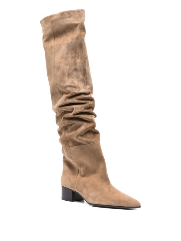 KHAITE 40mm Andee Suede Knee Boots | Browns Boots
