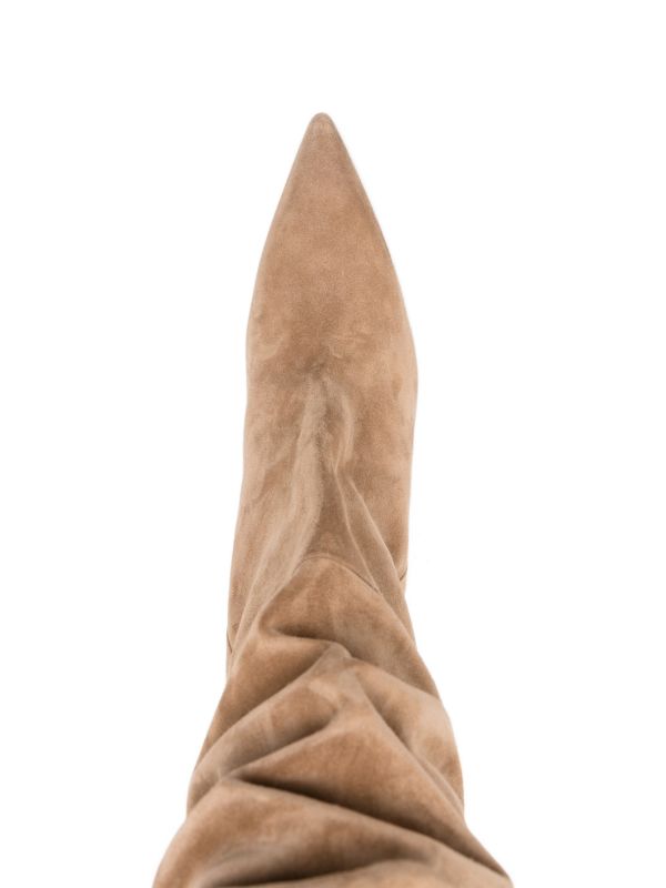 KHAITE 40mm Andee Suede Knee Boots | Browns Boots