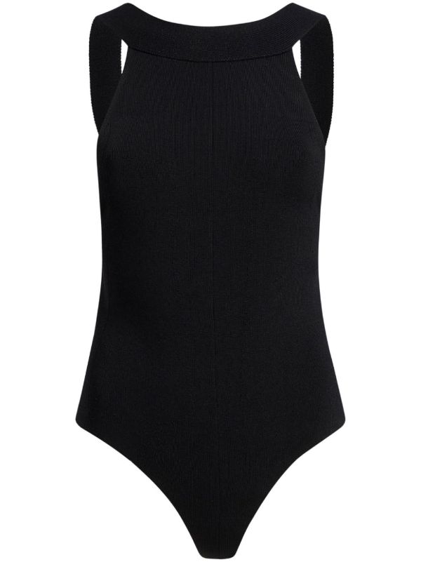 KHAITE Black Campagna Bodysuit | Browns Vests & Tank Tops