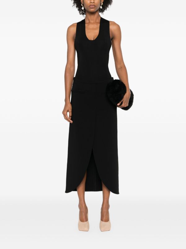 KHAITE Black Halterneck High Cut Bodysuit | Browns Vests & Tank Tops