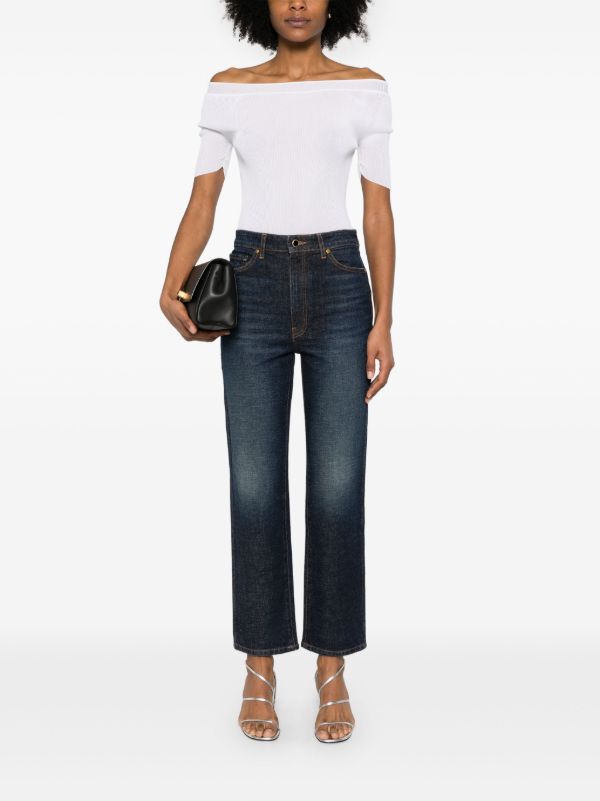 KHAITE Blue Abigail Jeans | Browns Straight-Leg Jeans