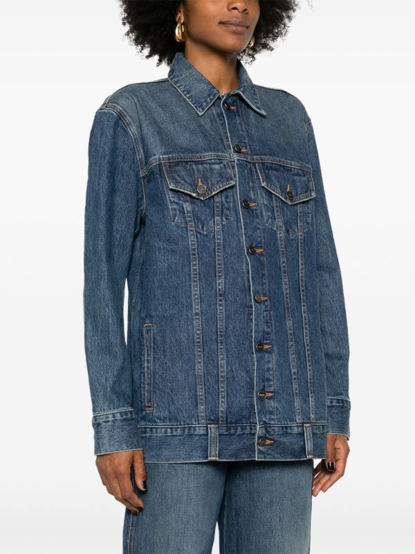 KHAITE Blue The Ross Denim Jacket | Browns Denim Jackets