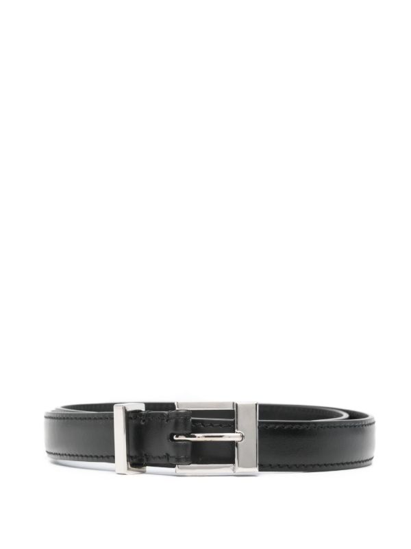 KHAITE leather rectangle-buckle belt | Browns Belts