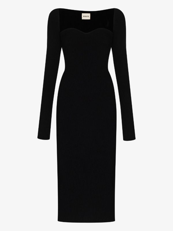 KHAITE The Beth midi dress | Browns Sweater Dresses