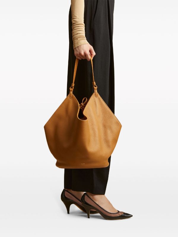 KHAITE The Medium Lotus Leather Tote Bag | Browns Top Handle Bags