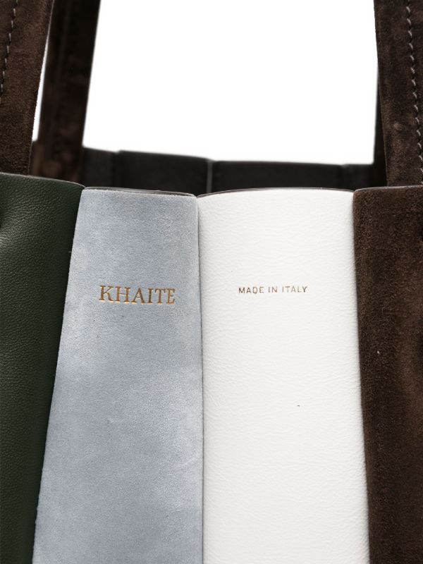 KHAITE Zoe Patchwork Suede Tote Bag | Browns Tote Bags