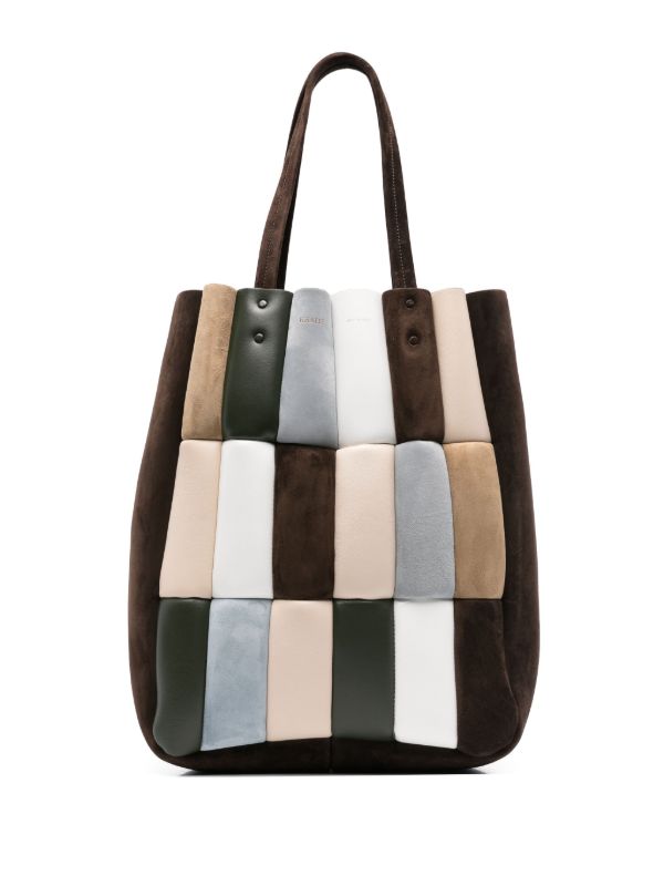 KHAITE Zoe patchwork suede tote bag | Browns Tote Bags
