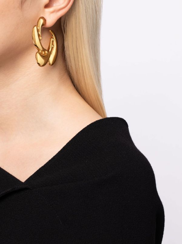 KHIRY Gold Vermeil Talon Coalition Hoop Earrings | Browns Earrings