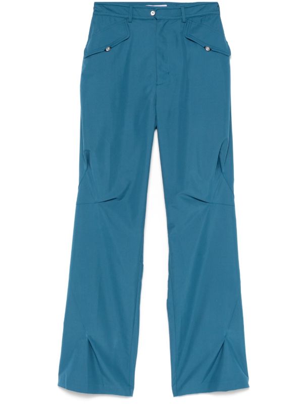 Kiko Kostadinov Blue Alec Trousers | Browns Regular-Fit & Straight Leg Pants