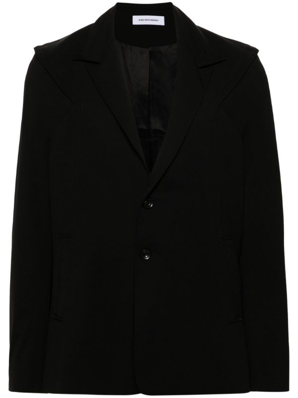 Kiko Kostadinov Buttoned Single-Breasted Blazer | Browns Blazers