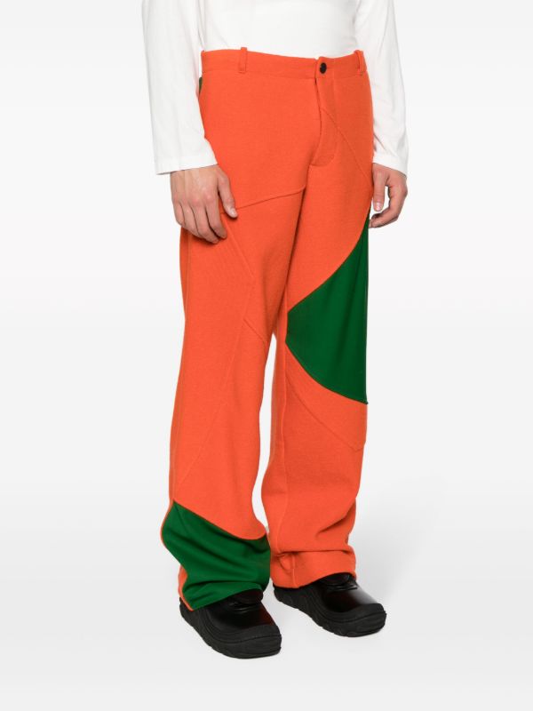 Kiko Kostadinov Orange Aspasia Panelled Trousers | Browns Regular-Fit & Straight Leg Pants