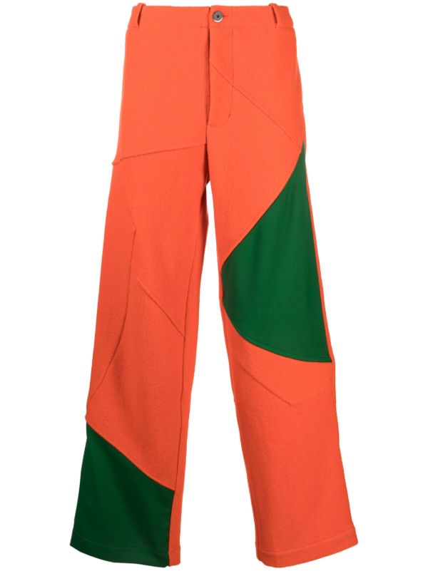 Kiko Kostadinov Orange Aspasia Panelled Trousers | Browns Regular-Fit & Straight Leg Pants