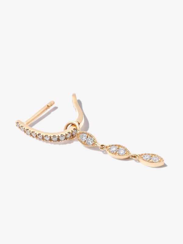 Kimaï 18K Yellow Gold Cleo Diamond Drop Huggie Earring | Browns Fine Earrings