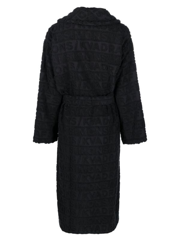 Kvadrat X Raf Simons Black Logo Jacquard Robe | Browns Dressing Gowns & Robes