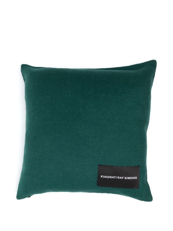 Kvadrat X Raf Simons Green Double Face Wool Cushion | Browns Cushions