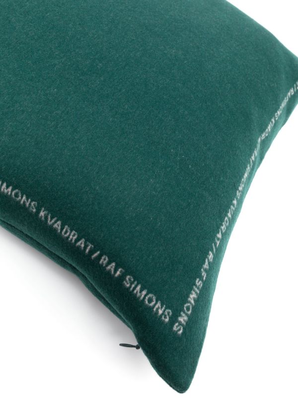Kvadrat X Raf Simons Green Double Face Wool Cushion | Browns Cushions