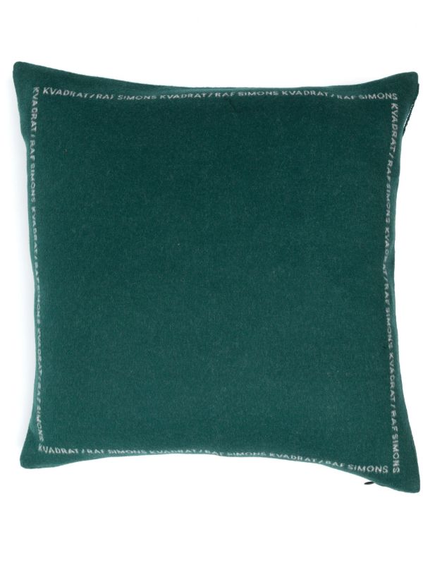 Kvadrat X Raf Simons Green Double Face Wool Cushion | Browns Cushions