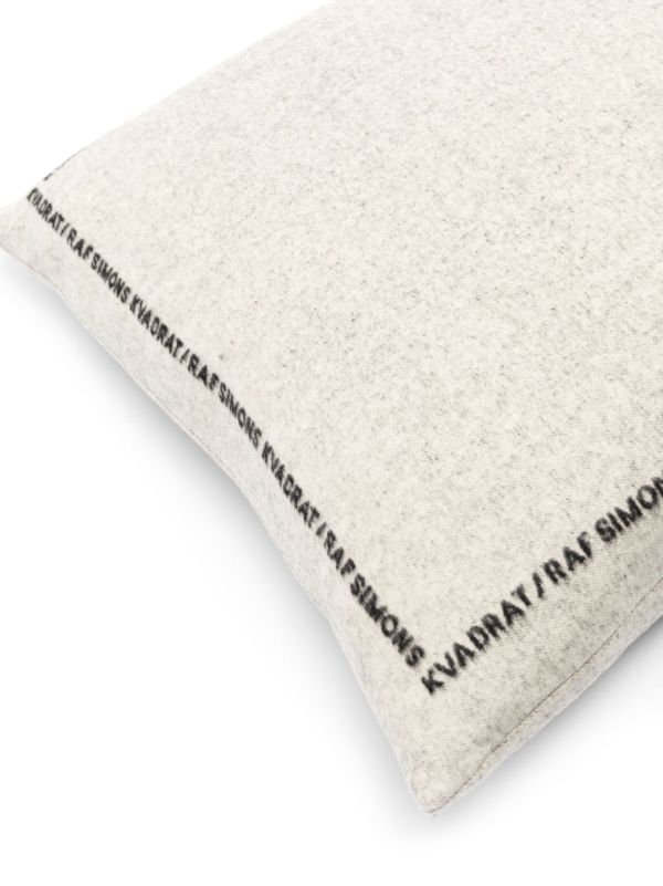 Kvadrat X Raf Simons Neutral Double Face Wool Cushion | Browns Cushions