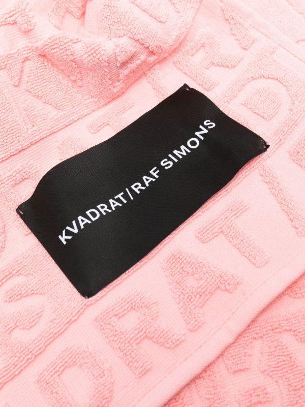 Kvadrat X Raf Simons Pink Logo Jacquard Towel | Browns Towels