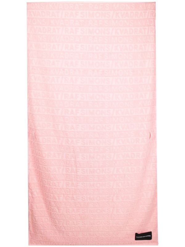 Kvadrat X Raf Simons Pink Logo Jacquard Towel | Browns Towels