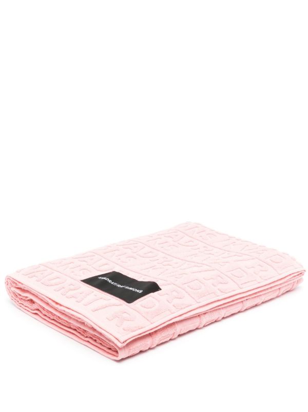 Kvadrat X Raf Simons pink logo jacquard towel | Browns Towels