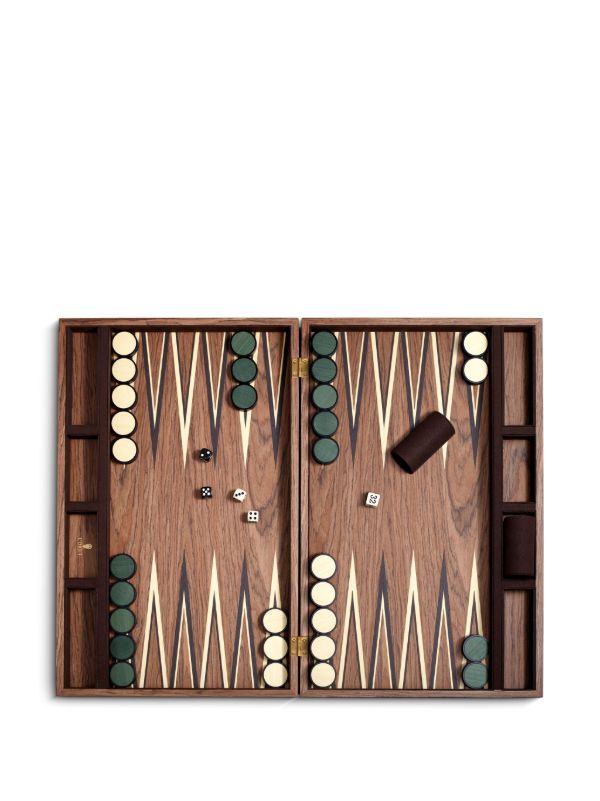 L'Objet Brown Matis Wood Backgammon Set | Browns Collectibles