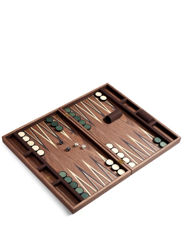 L'Objet brown Matis wood backgammon set | Browns Collectibles