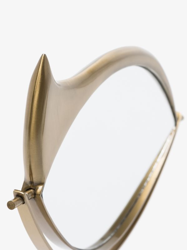 L'Objet Gold Tone Lito Vanity Mirror | Browns Mirrors