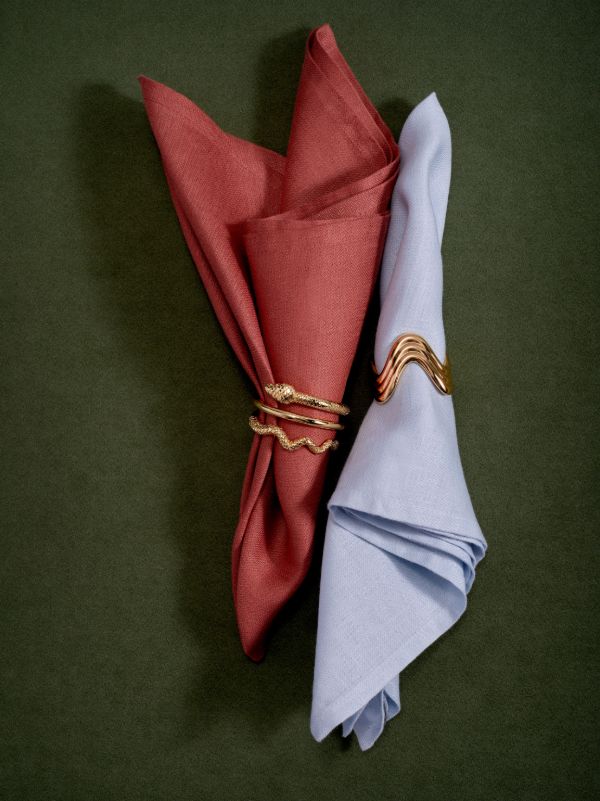 L'Objet Gold-Tone Snake Napkin Ring Set | Browns Kitchen Accessories