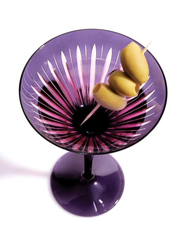 L'Objet Purple Prism Martini Glass Set | Browns Glassware