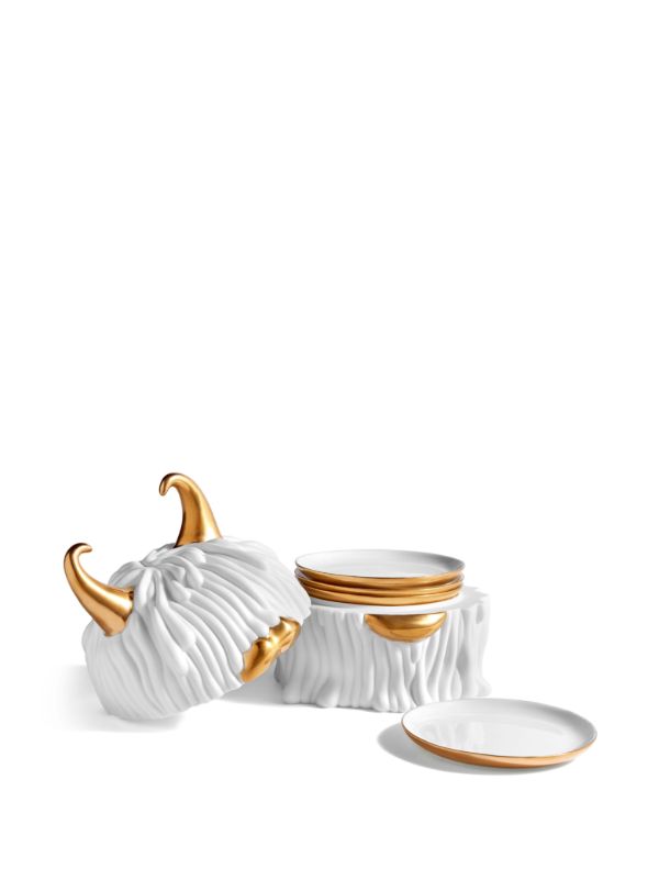 L'Objet White Haas Lynda Plate Set | Browns Plates & Bowls