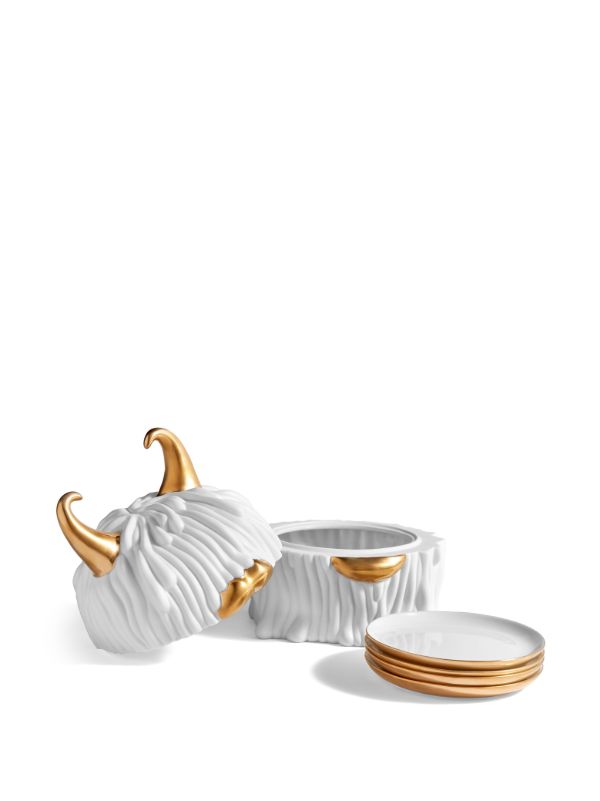 L'Objet White Haas Lynda Plate Set | Browns Plates & Bowls