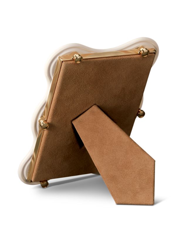 L'Objet White Ripple Enamel Picture Frame | Browns Picture & Photo Frames