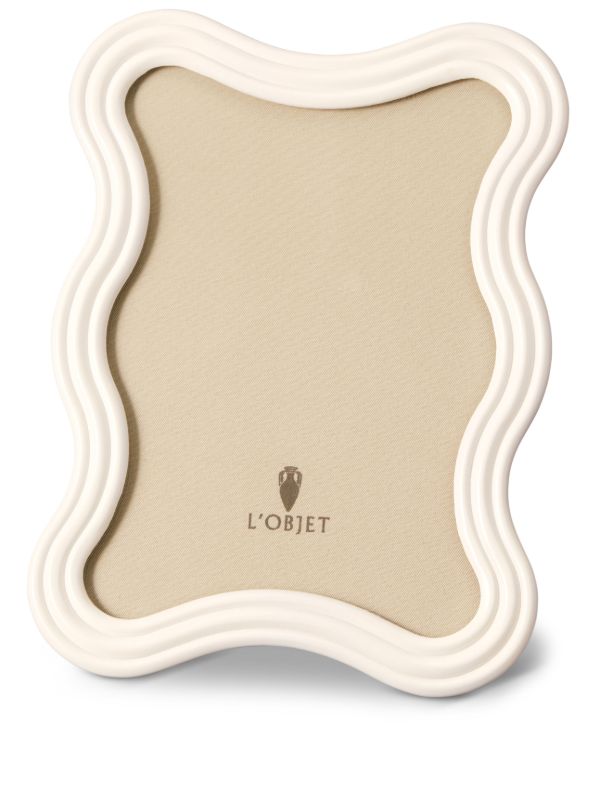 L'Objet White Ripple Enamel Picture Frame | Browns Picture & Photo Frames