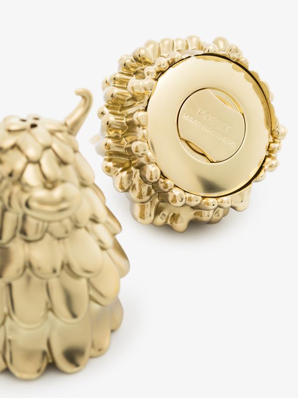 L'Objet X Haas Brothers Gold Tone Niki And Simon Salt And Pepper Shakers | Browns Kitchen Accessories