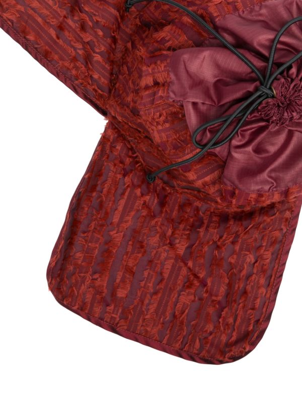 Labrum London Red Fringed Drawstring Bucket Hat | Browns Hats