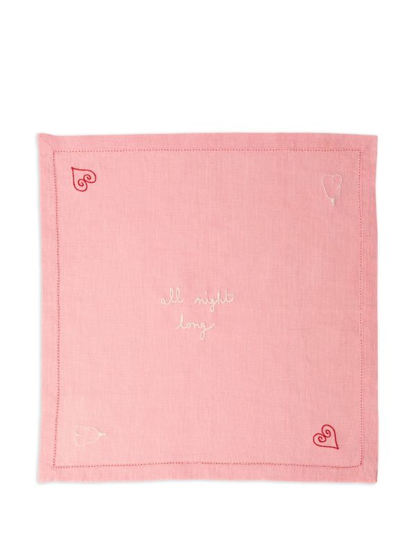 LAETITIA ROUGET heart-embroidered napkins (set of four) | Browns Table Linen