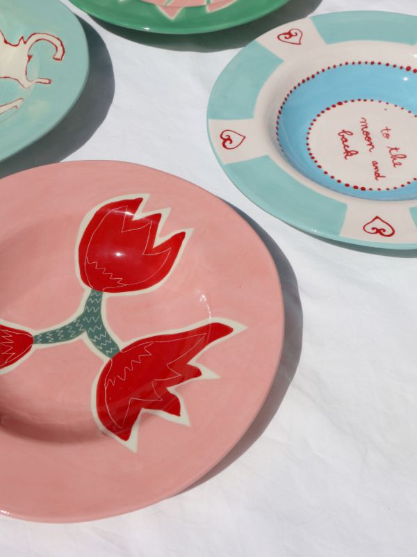 LAETITIA ROUGET Multicolour To The Moon And Back Dinner Plate Set | Browns Plates & Bowls